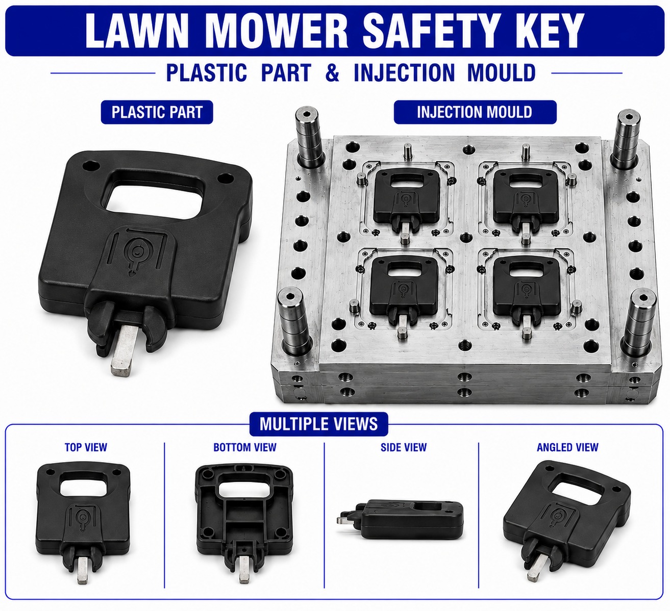 Lawn Mower Plastic Safety Key Mould and Moulding Services
